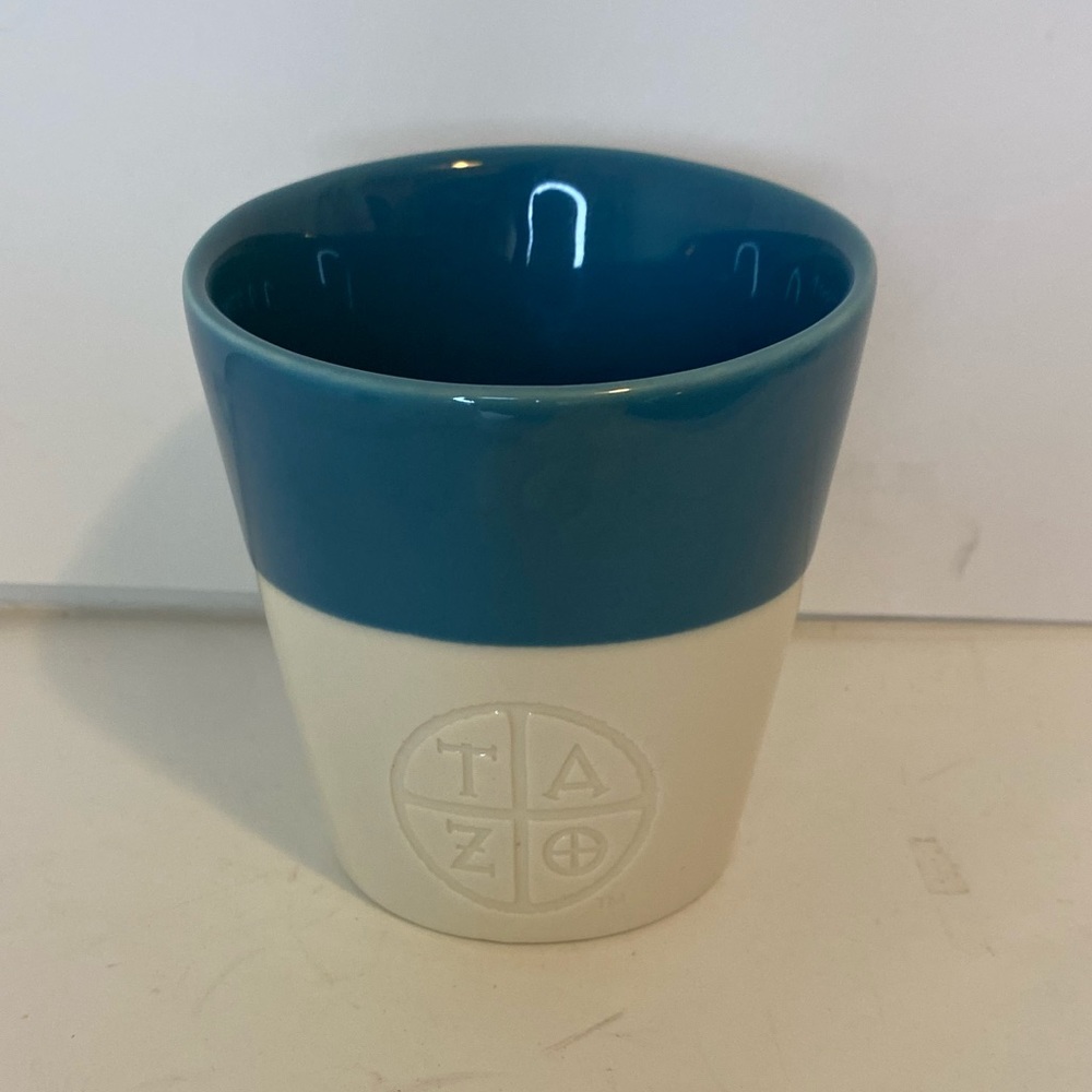 Starbucks Coffee 2011 Tazo White Blue Bone China Coffee Tea Mug Cup